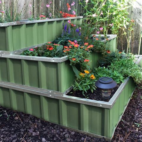 lipscomb metal planter box|raised garden bed planter box.